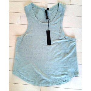JOE'S JEANS Racerback LINEN Tank Top - Light Green (  S )